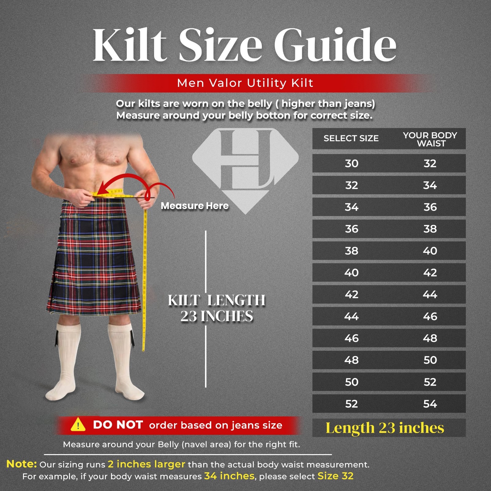 Mackenzie Tartan Utility Kilt Package – Acrylic Wool Kilt, Hose, Flashes