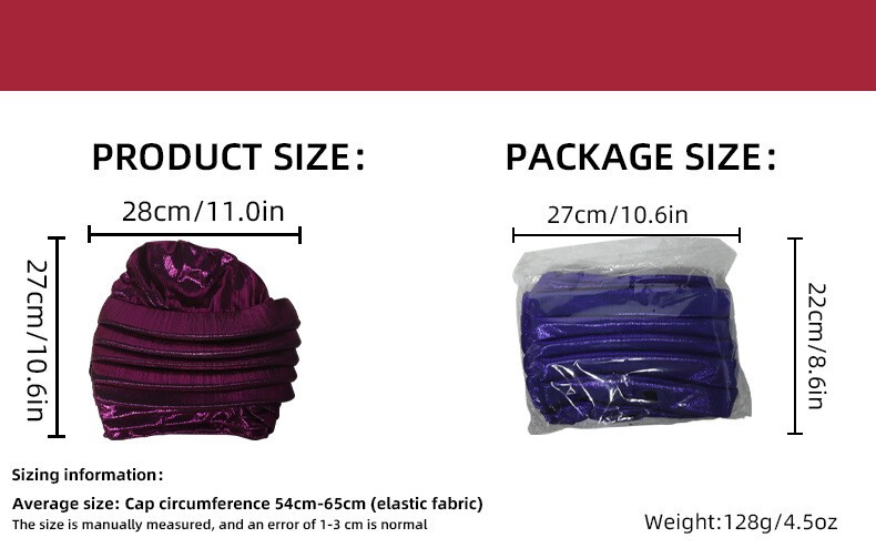 Women Wrap Cap Muslim Solid Color Multilayer Hat Africa Auto Gele Wedding Cap