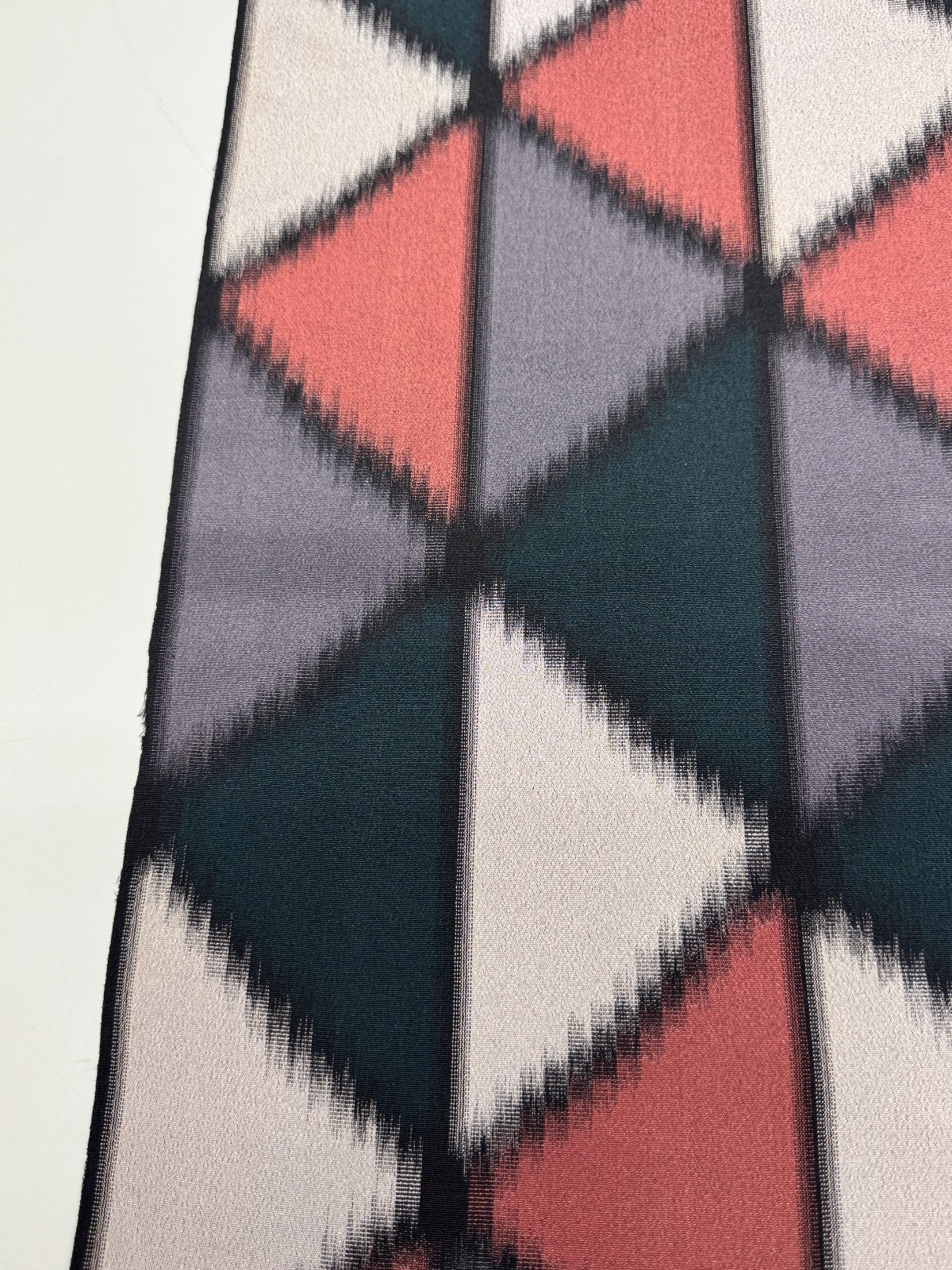 Japanese Vintage Kimono Fabric cloth Boro Silk Gray tradition 35.4×13.7 in