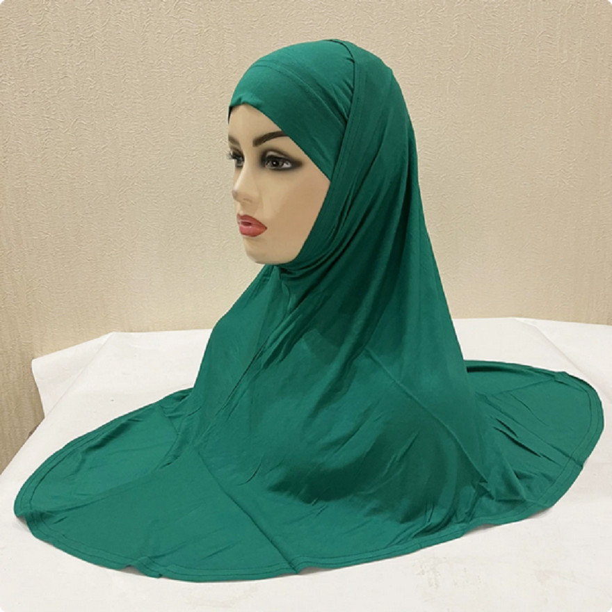 2pcs Women Hijab Inner Caps Amira Muslim Wrap Shawl Headscarf Pull On Head Cover