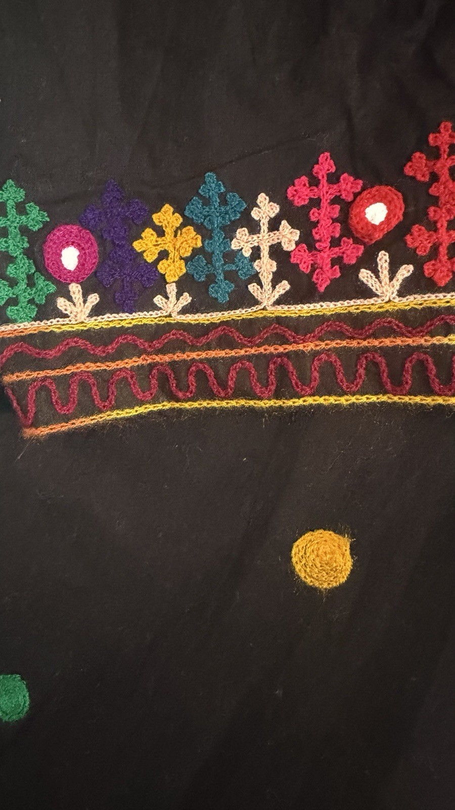 pakistani kameez stitched black handmade embroidery