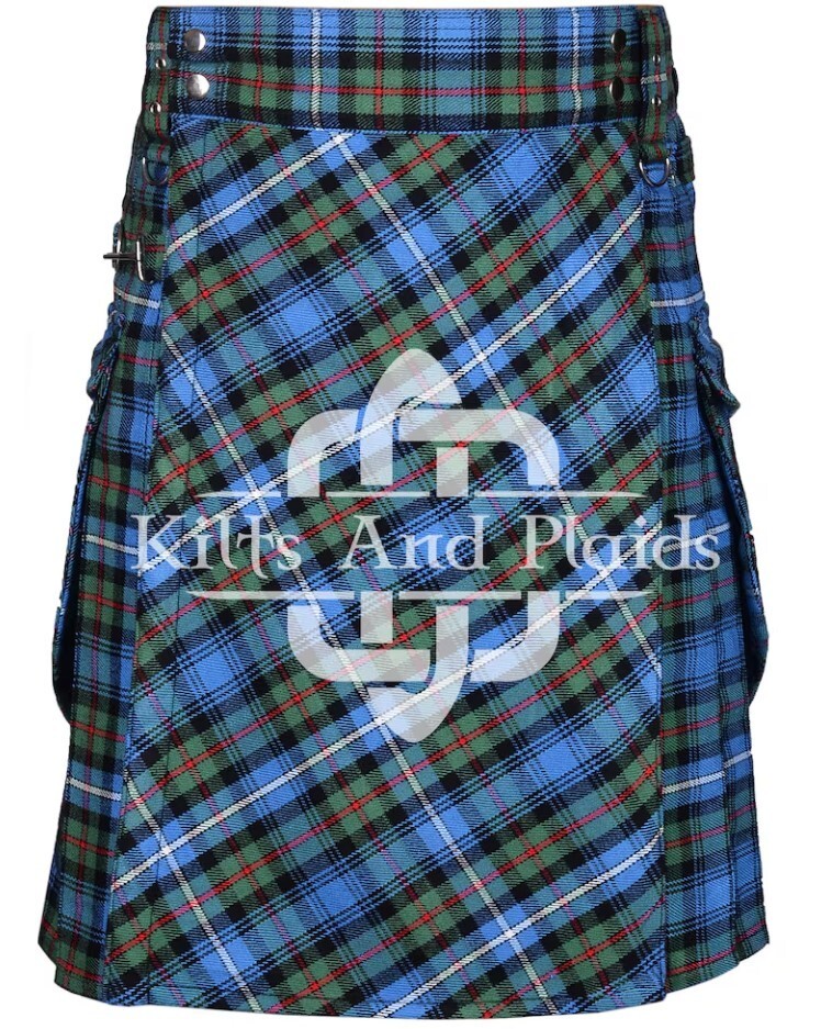 ROBERTSON HUNTING Tartan Scottish Bias Apron Tartan Utility Kilt