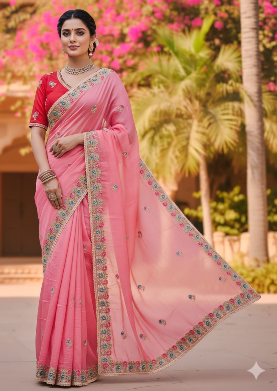 SARI PAKISTANI WEDDING INDIAN SAREE BLOUSE NEW DESIGNER BOLLYWOOD PARTY WEAR