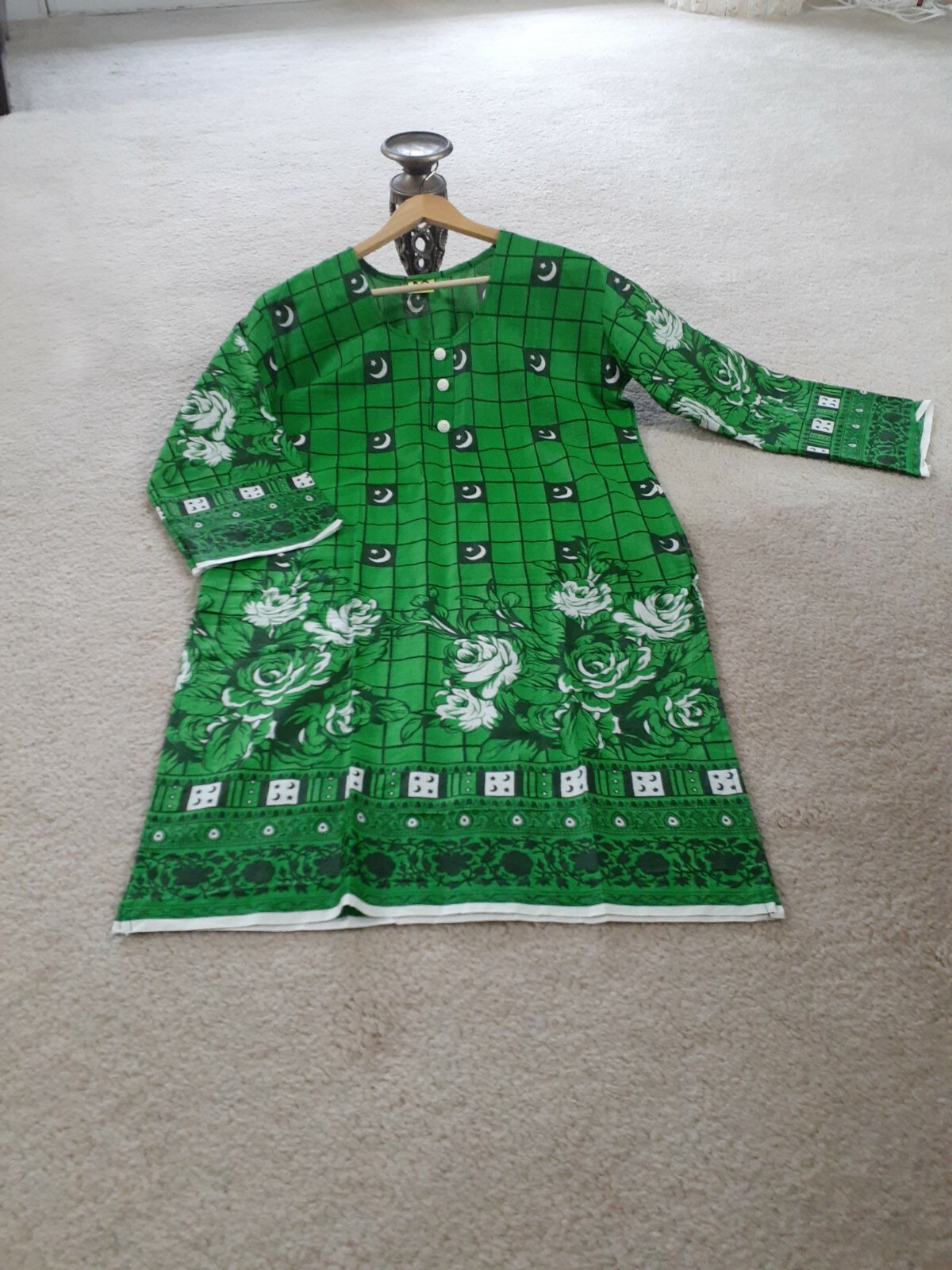Pakistani Day Independence Green Kurta and Trouser