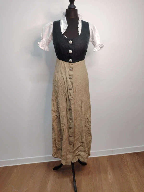 Authentic Vintage Dirndl Dress Austria Trachten Oktoberfest Size EU 42 cod 1003