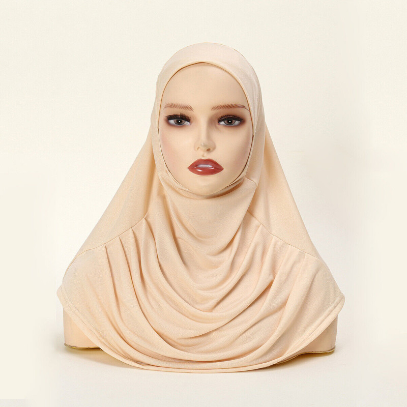 Muslim Headscarf Women African Headgear Loose Hijab Fitting Lazy Base Hat Turban