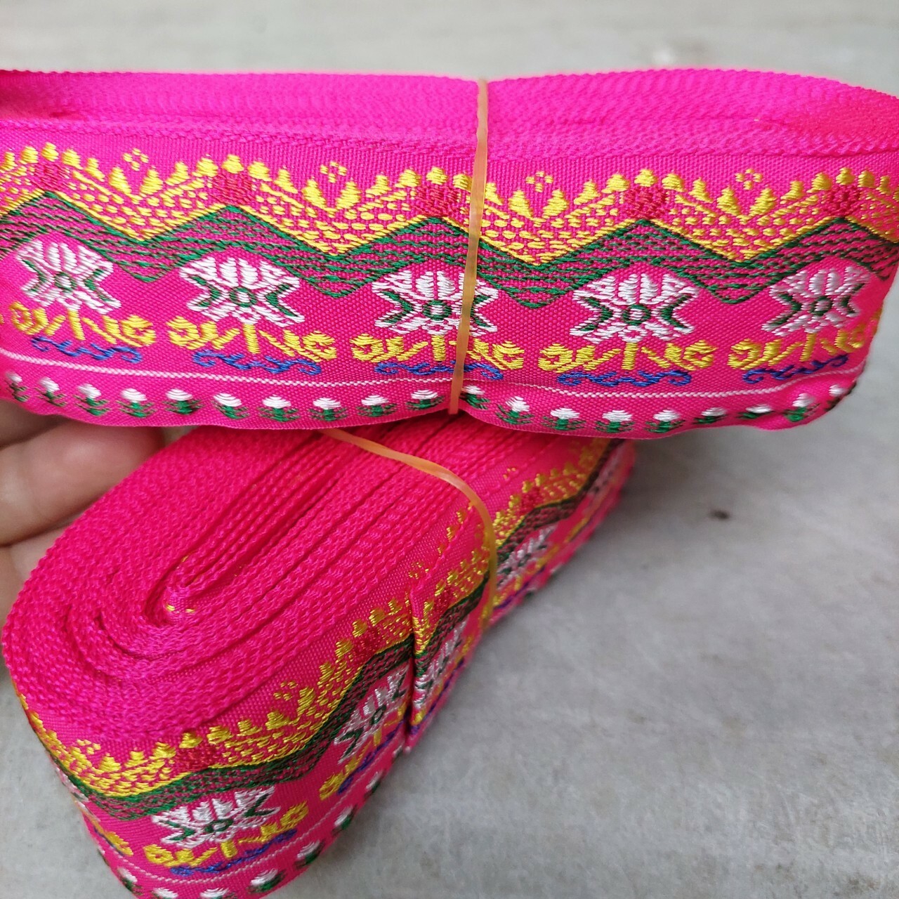 6x Cloth Tape Embroidered Fabric Ribbon Decorating Shirt Bag Handicraft Tribal