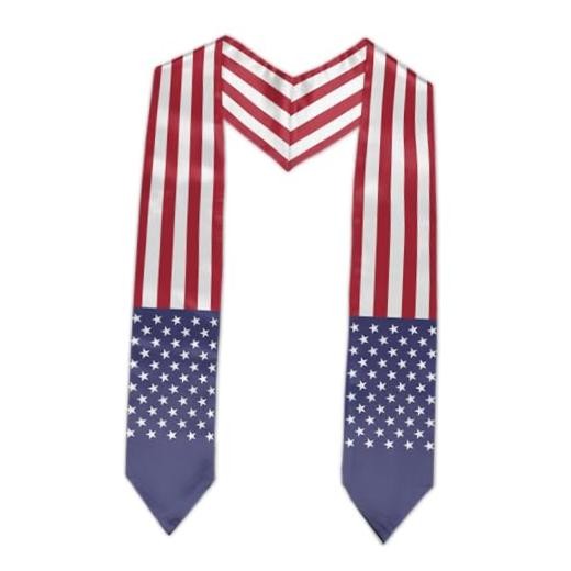 Graduation Stole Graduation Sash Scarf Graduation Gift for American Flag