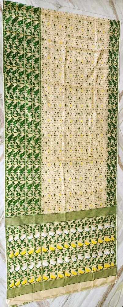 Dhakai jamdani saree, Soft jamdani saree Handcrafted Bengali Sari free shipping