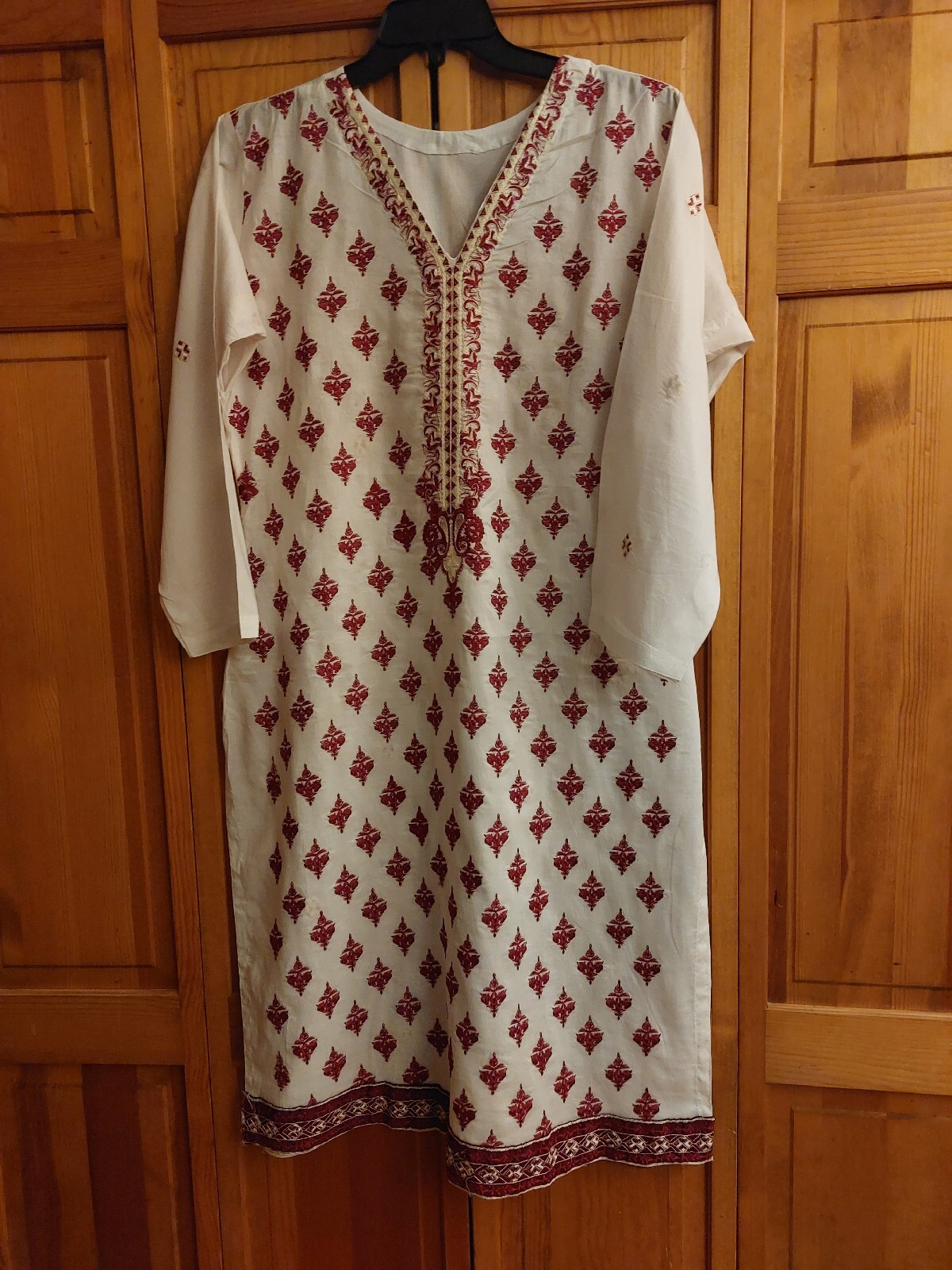 pakistani shalwar kameez stitched .chest Size 46 Fully Embroidered.
