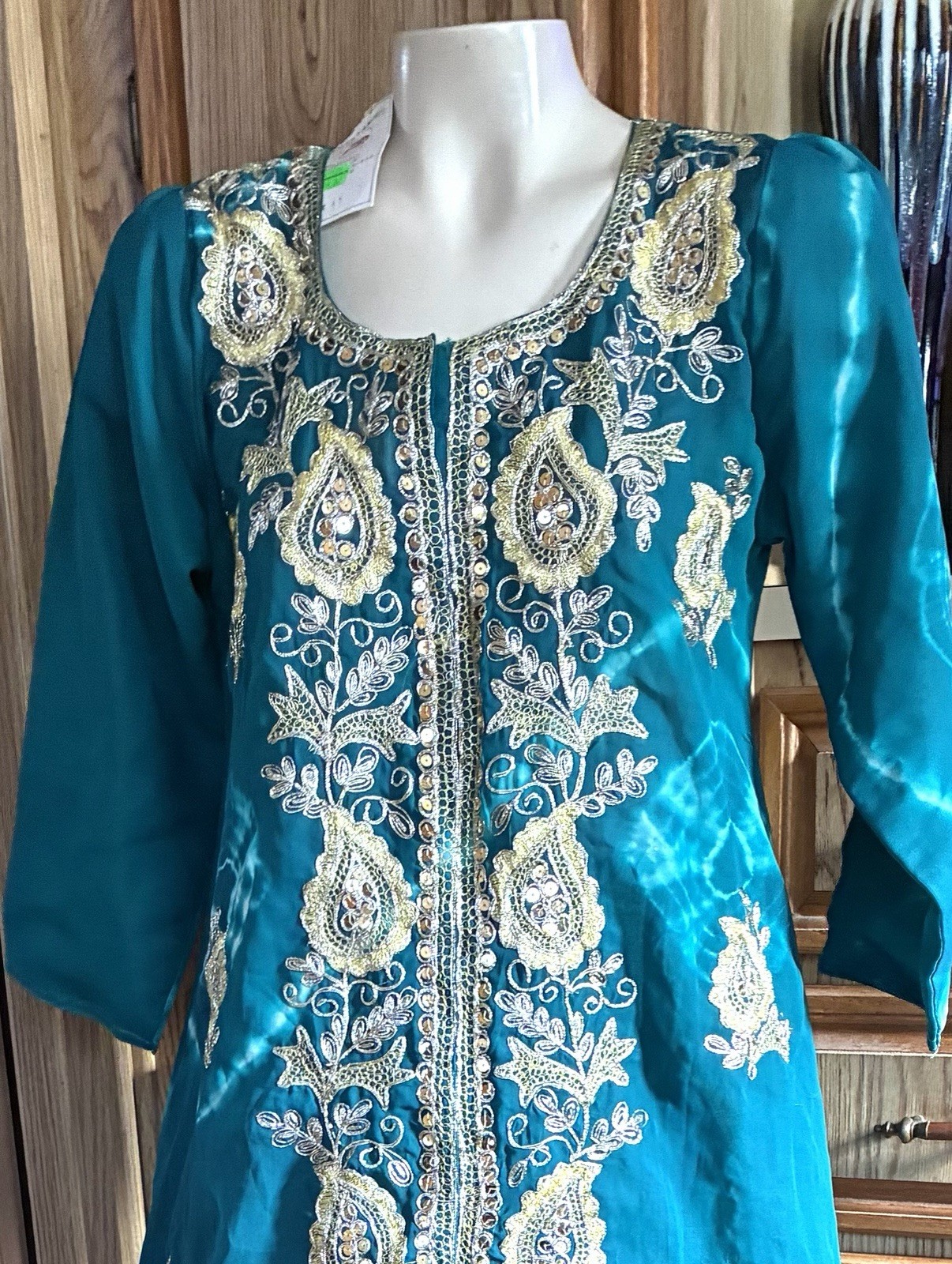 Teal Gharara Salwar Kameez Pakistani Wedding Indian Suits Preetanjali Dress XL