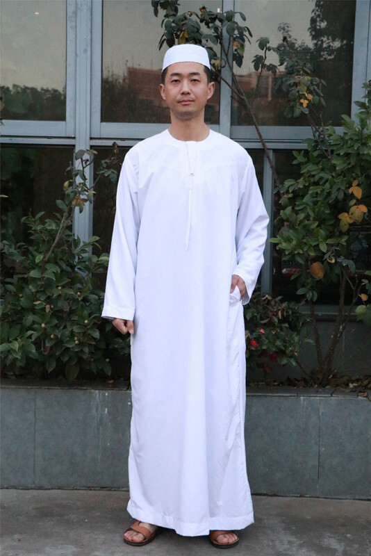 Muslim Jubba Dishdasha Thobe Arab Jabbah Man Thoub Abaya Clothing Robe Kaftan