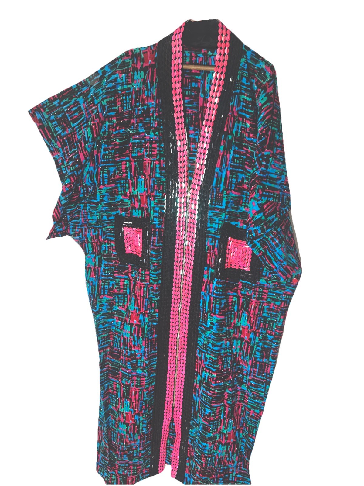 African Print Ankara mixed with Stones And Sequins Women Kaftan Dress