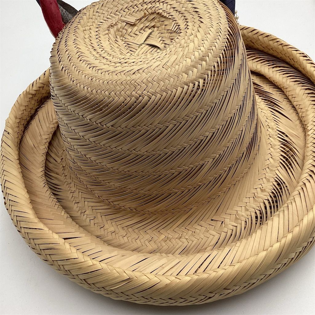 Unisex Straw Hat with USA Flag Band Beige