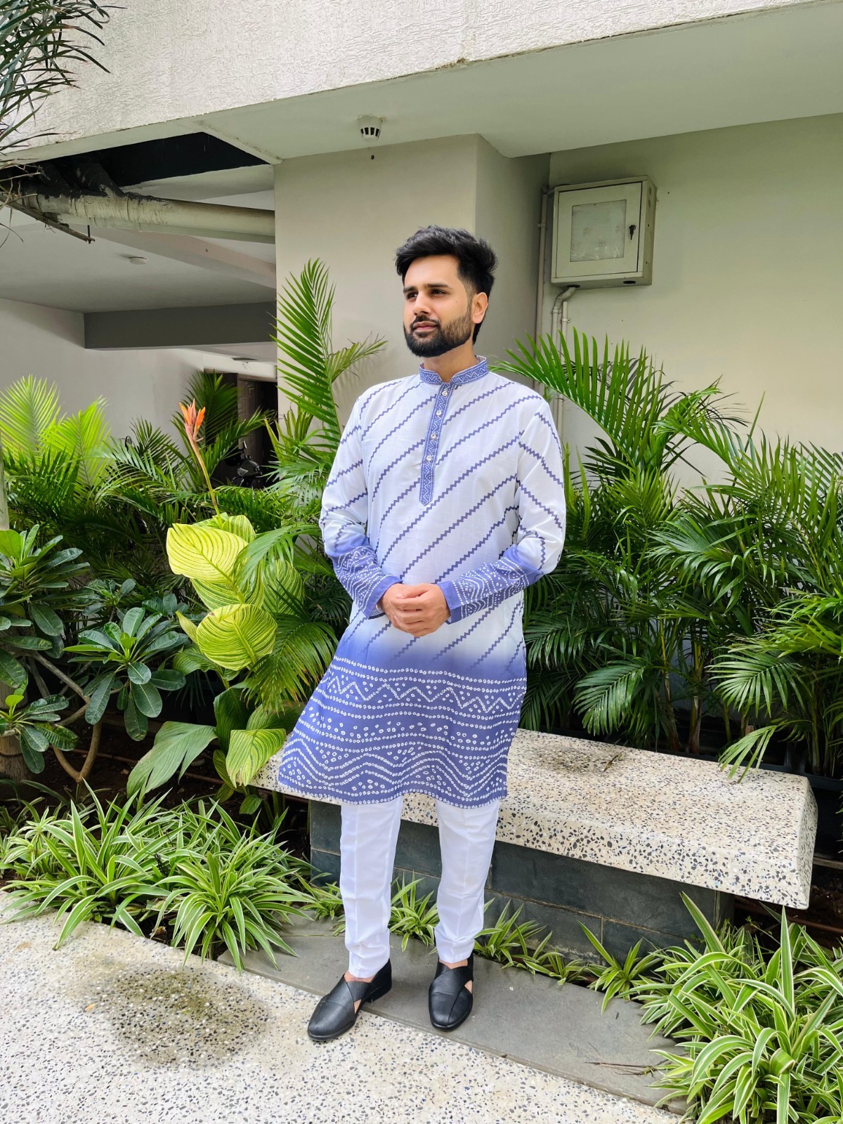 Men Kurta Set Pakistani Kurta Pyjama Indian Suits Sherwani Wedding Party Groom L