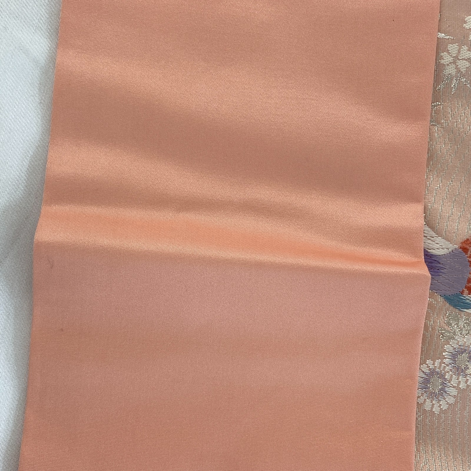 Japanese Vintage Kimono Nagoya Obi Silk Pink Traditional Embroidery 139x 11in