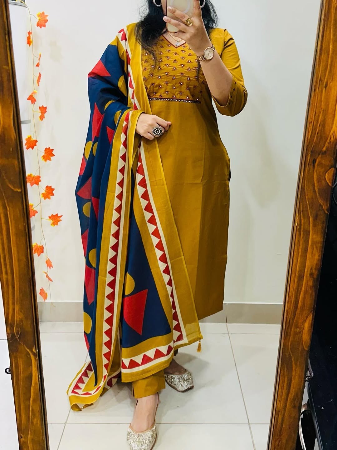 Pakistani Heavy Cotton Kurti Salwar Kameez Indian Party Wear Kurta Pant Set