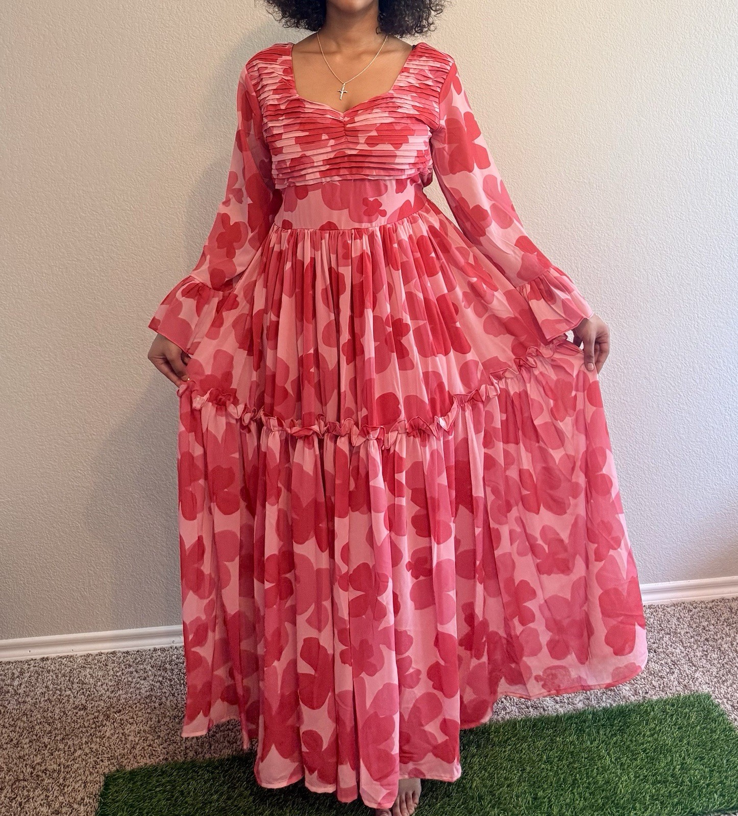 Pink Ethiopian Traditional Dress Chiffon ￼
