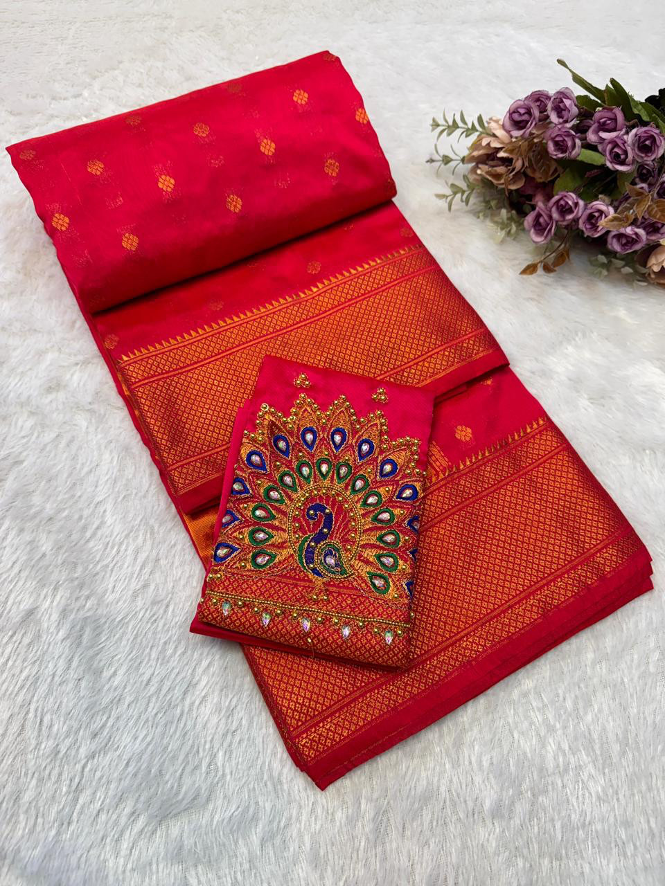Saisha Khalanjali Paithani Saree (Prem. Tara Silk) w/ Exclusive Designer Blouse