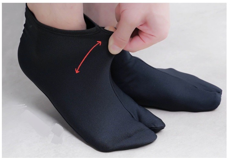 Tabi Socks Stretch 【BLACK】kimono Yukata Kyudo 【23-24cm】G0147