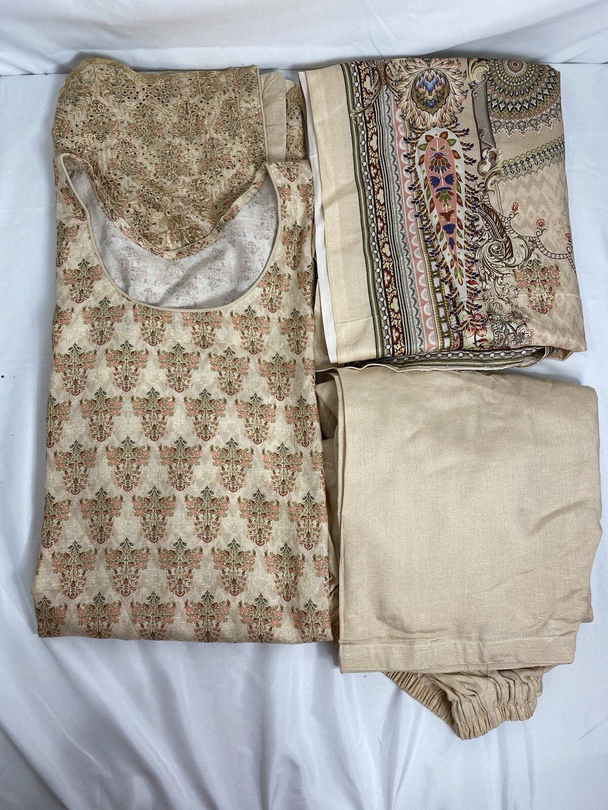 Pakistani Karan chicken Kari/embroidery kameez shalwar 3XL bust 50 Dupatta Shawl