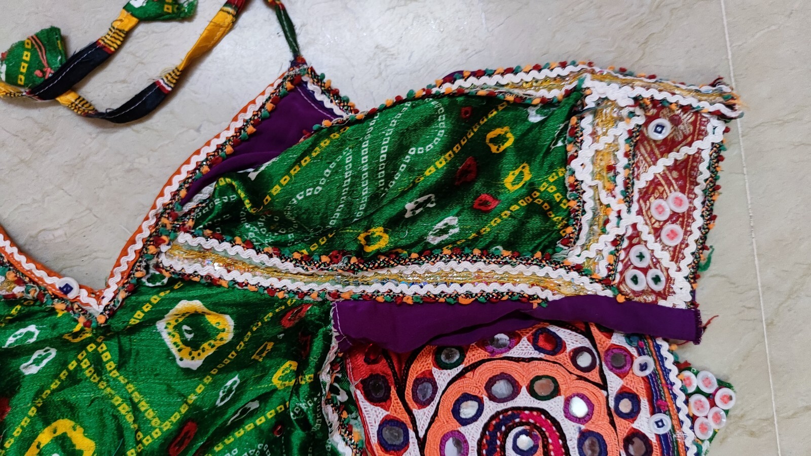 Vintage Banjara Tribal Kuchi Hand Embroidery Indian Traditional Back Less Choli
