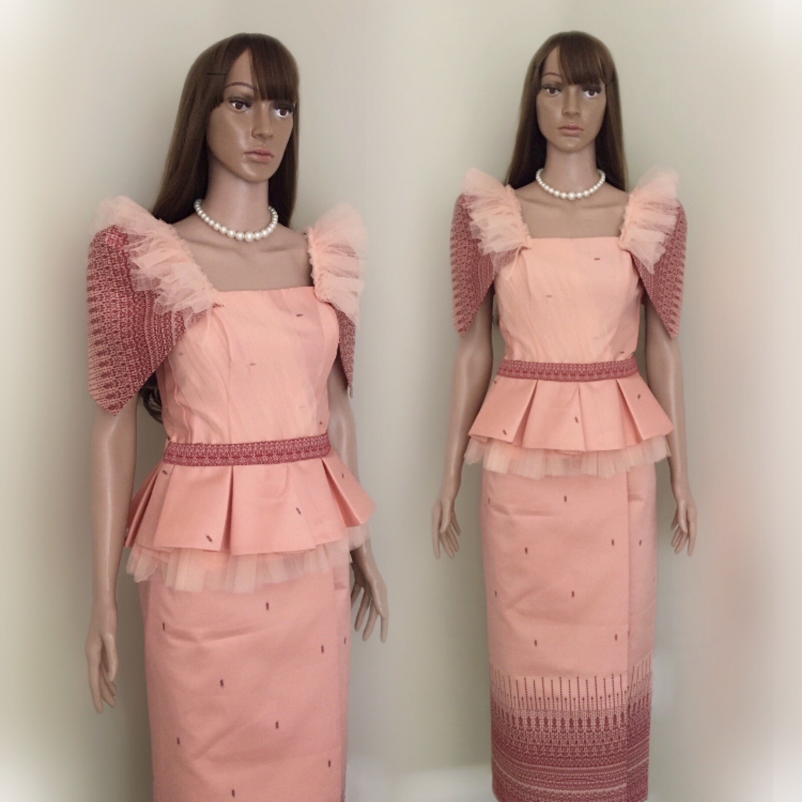 Khmer Traditional Outfit / Cambodian Clothes – 2 Piece, Khmer Shirt & Skirt