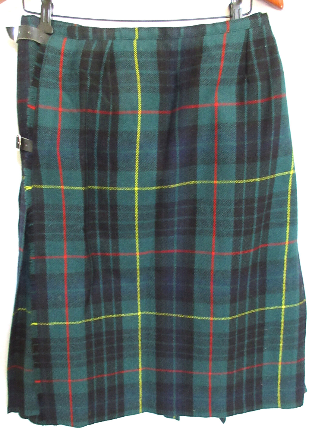 Geoffrey Tailor Highland Crafts Royal Mile Scotland Plai Tartan Skirt Wool VGUC