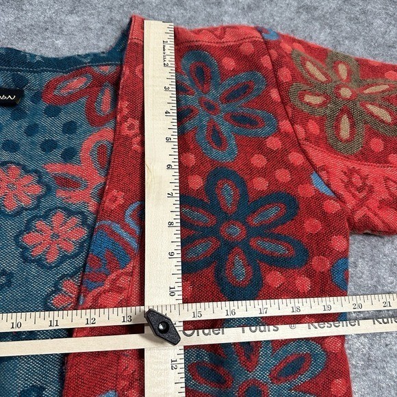 TDbN Kimono Jacket S/M? Cashmere? Retro Floral Reversible Pockets