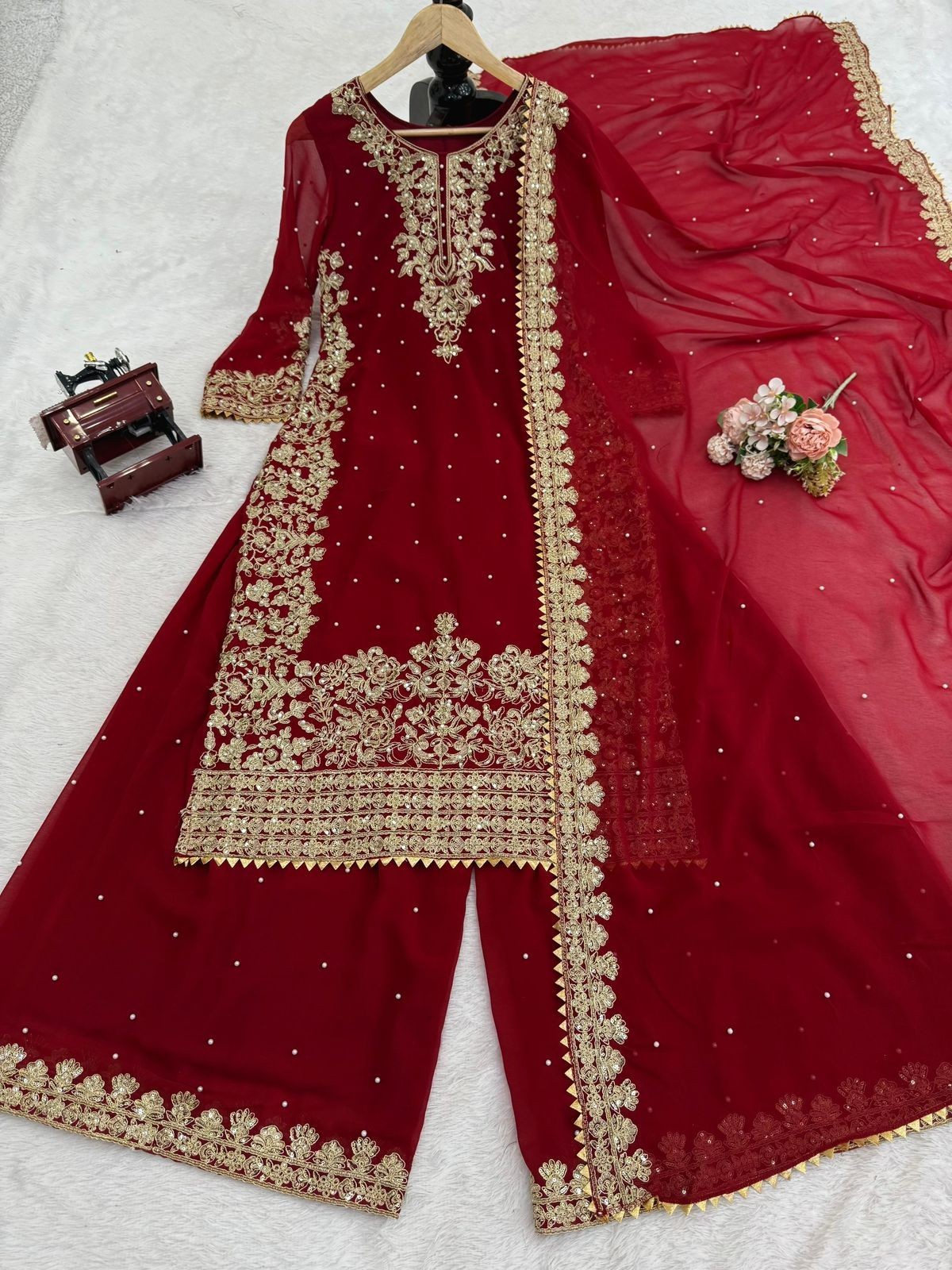 SALWAR KAMEEZ PAKISTANI INDIAN WEDDING PARTY WEAR DRESS BOLLYWOOD SUIT SHARARA