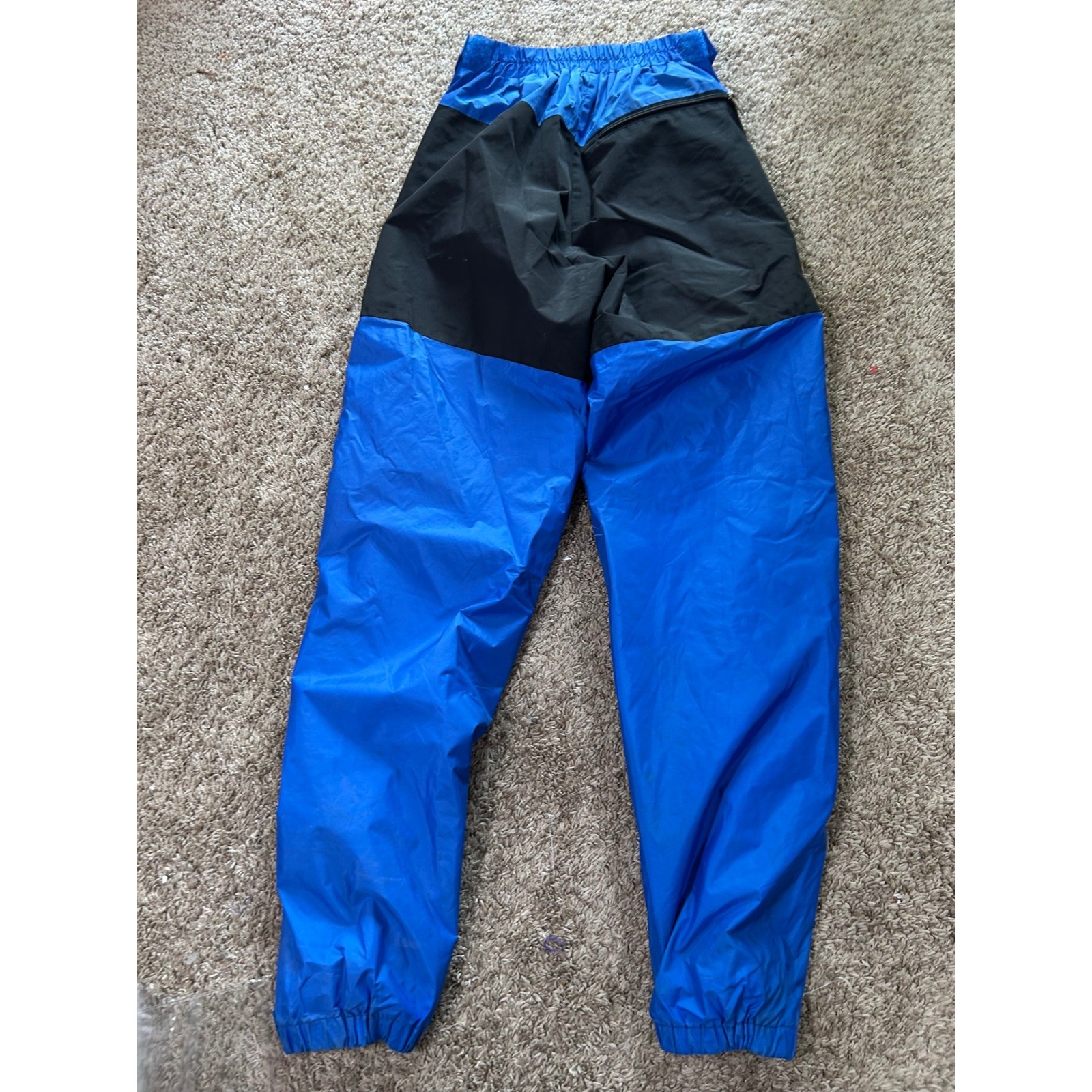 The North Face Vintage Gore-Tex Rain Pants Blue Black Colorblock Womens Small