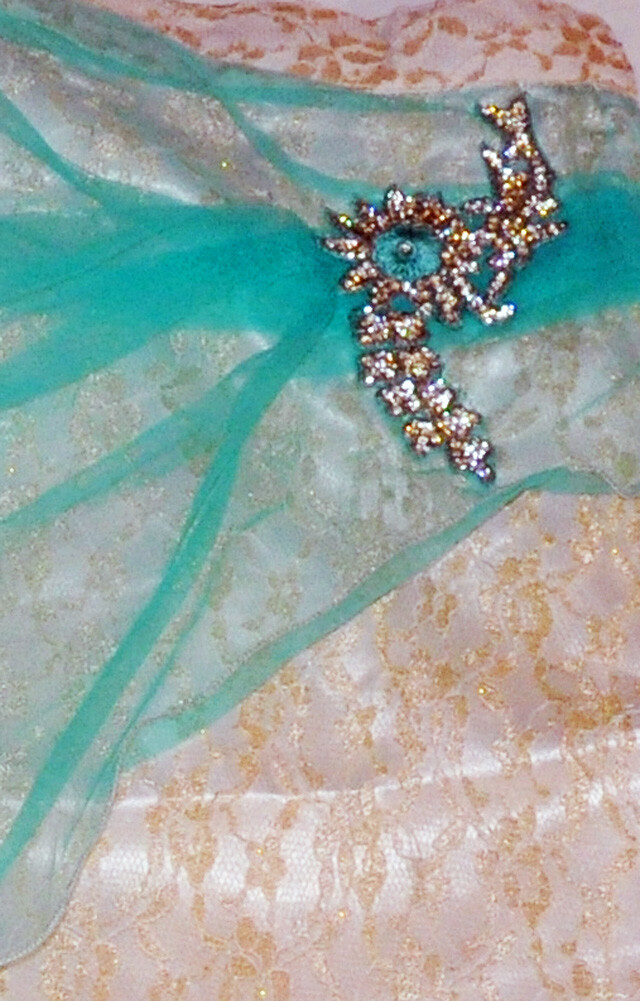 Girls’ Deluxe Designer Turquoise Lehenga Indian Party Dress 3 Piece Set