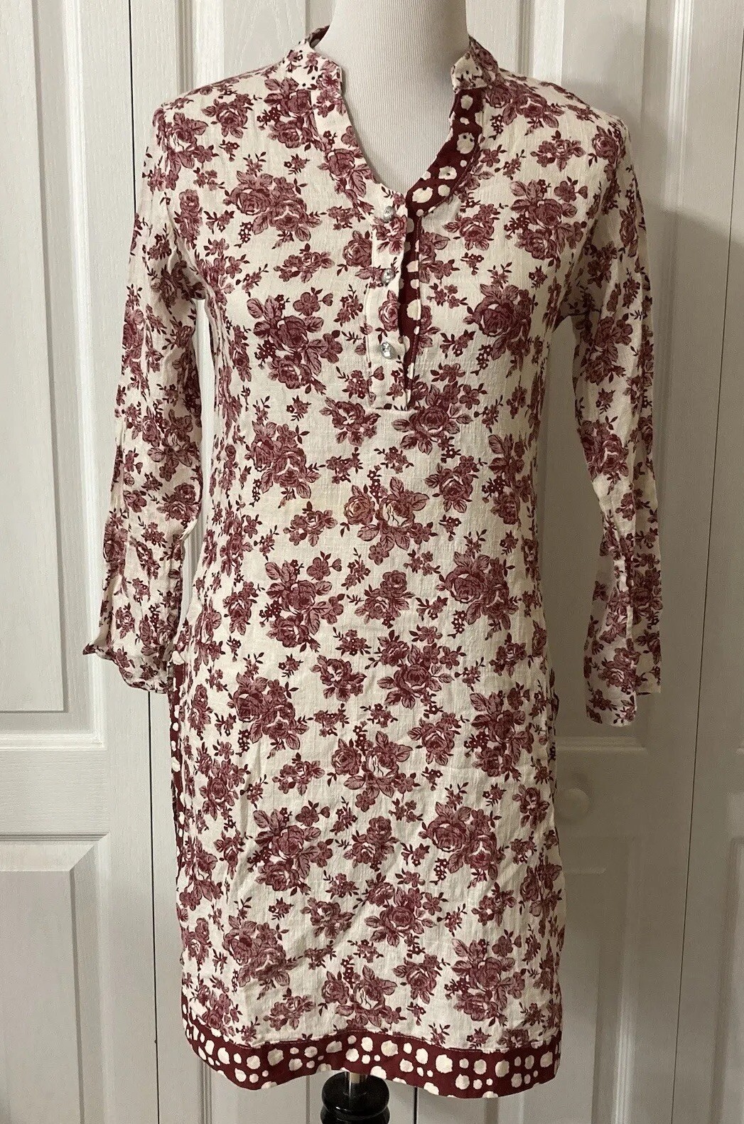 Women’s Hip H Hop Indian Traditional Cotton Tunic Top Ethnic Wear Sz S Sparkles