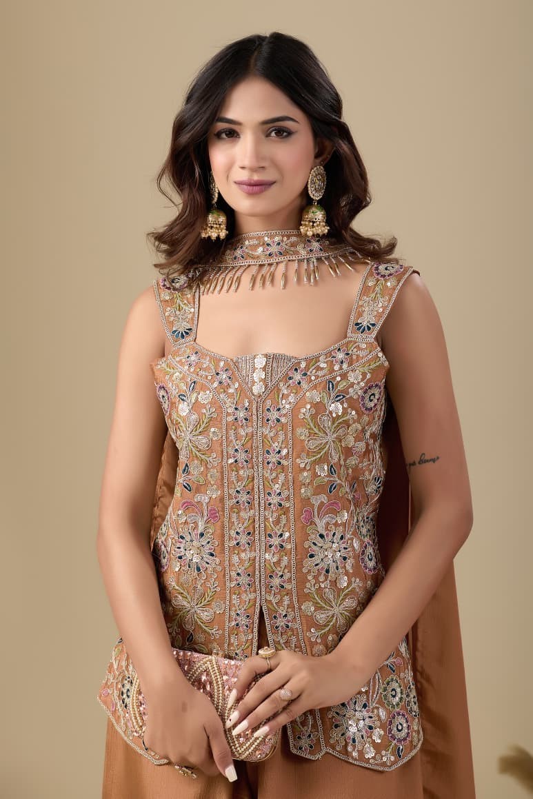 WEDDING PUNJABI SHARARA PALAZZO SALWAR SUIT PLAZZO KURTI SHALWAR KAMEEZ SUIT EID