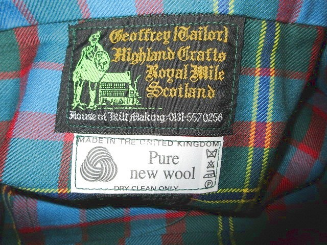 Geoffrey Tailor Highland Crafts Royal Mile Kilt L Scotland Heavy Wool Tartan EUC
