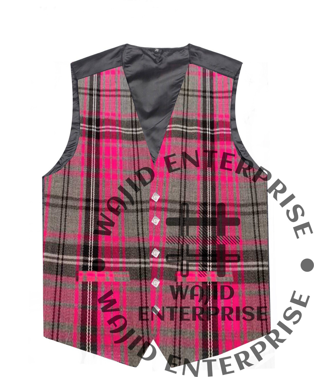 Highland Clan Tartan Vest 5 Buttons Formal Kilt WAISTCOAT Scottish Wedding Vest