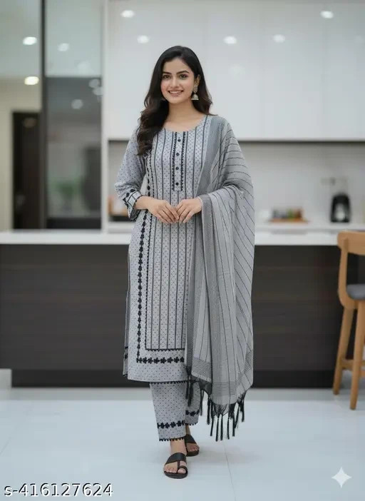Afghani Salwar Kurta Dupatta Set