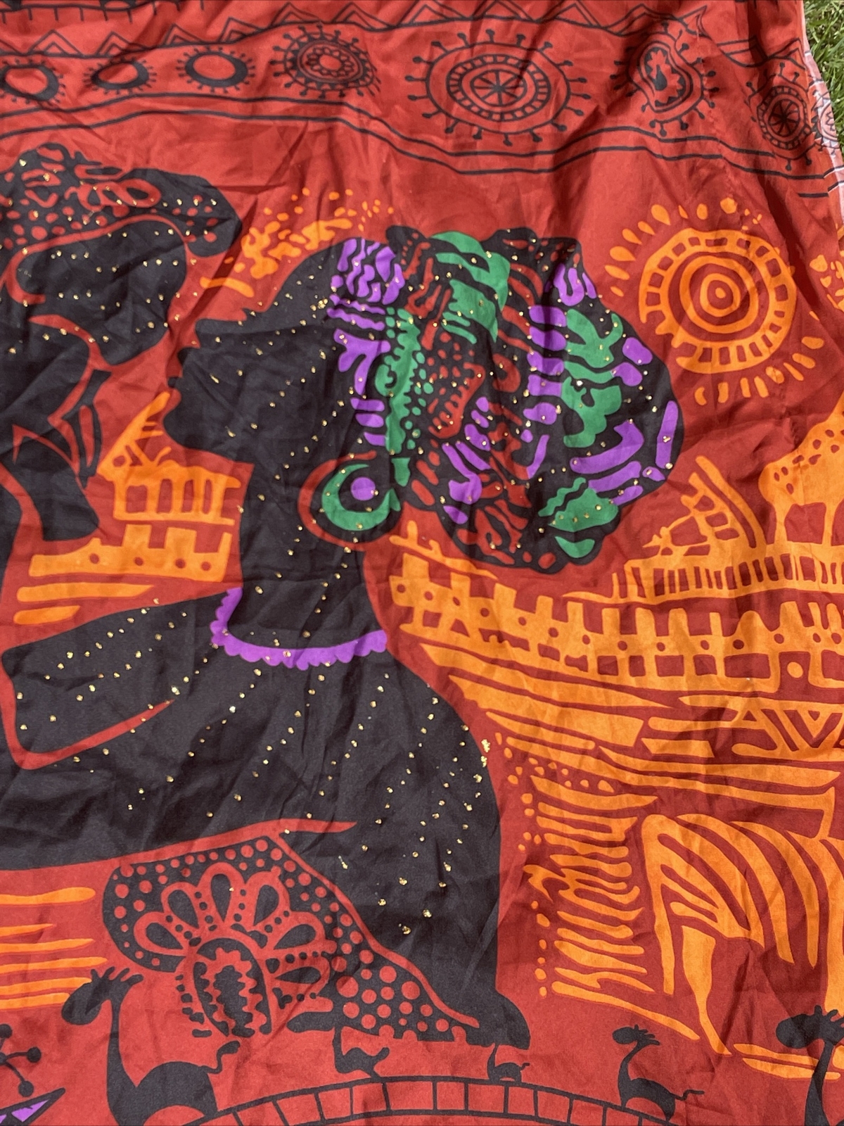 Muumuu Dress Kimono Out of Africa Woman Tribal Girl One Size M L XL XXL❤️blt7m82