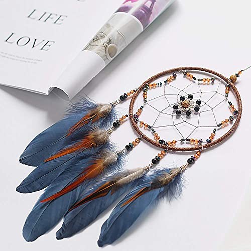 MOONFLY Dream Catcher Handmade Traditional Feather Dreamcatcher Hanging Star