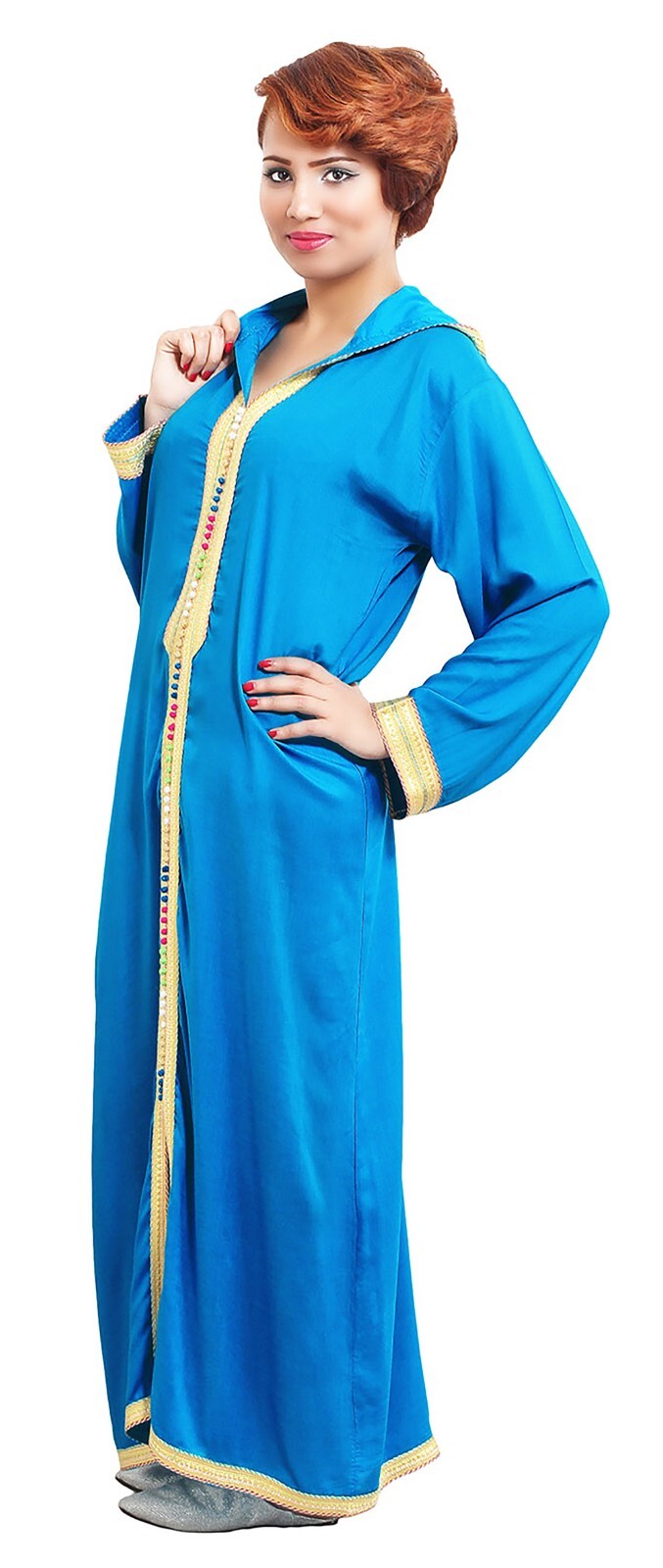 Kaftan Moroccan Women Arabian Beach Summer Caftan Long Dress Muslim Abaya Jelaba