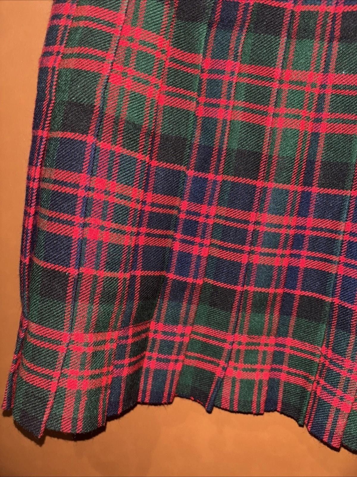 Claymore Highland Apparel Wool Blend Kilt SZ 30 Red Black Plaid Tartan