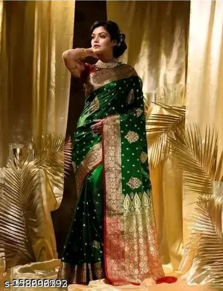 Designer Sari Bollywood Bridal Silk Saree South Indian Wedding Unstitch Blouse