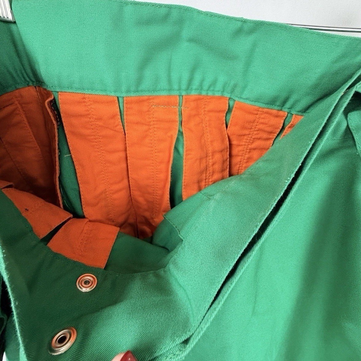 Custom Utility Kilt Green Orange Cargo Celtic Festival Highland LARP Size 44 Men