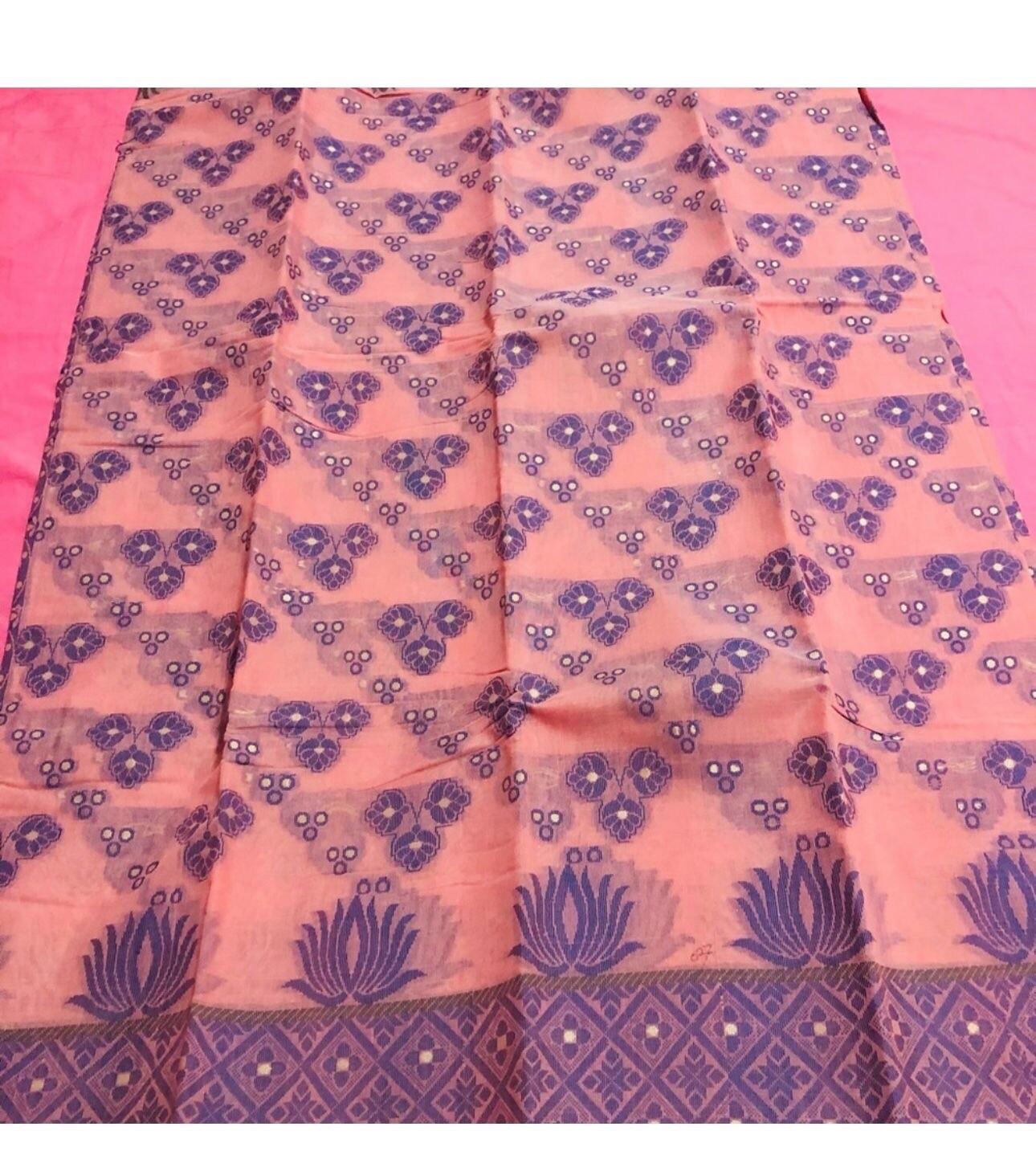 Beautiful thread embroidery work Bangladeshi saree No blouse pc