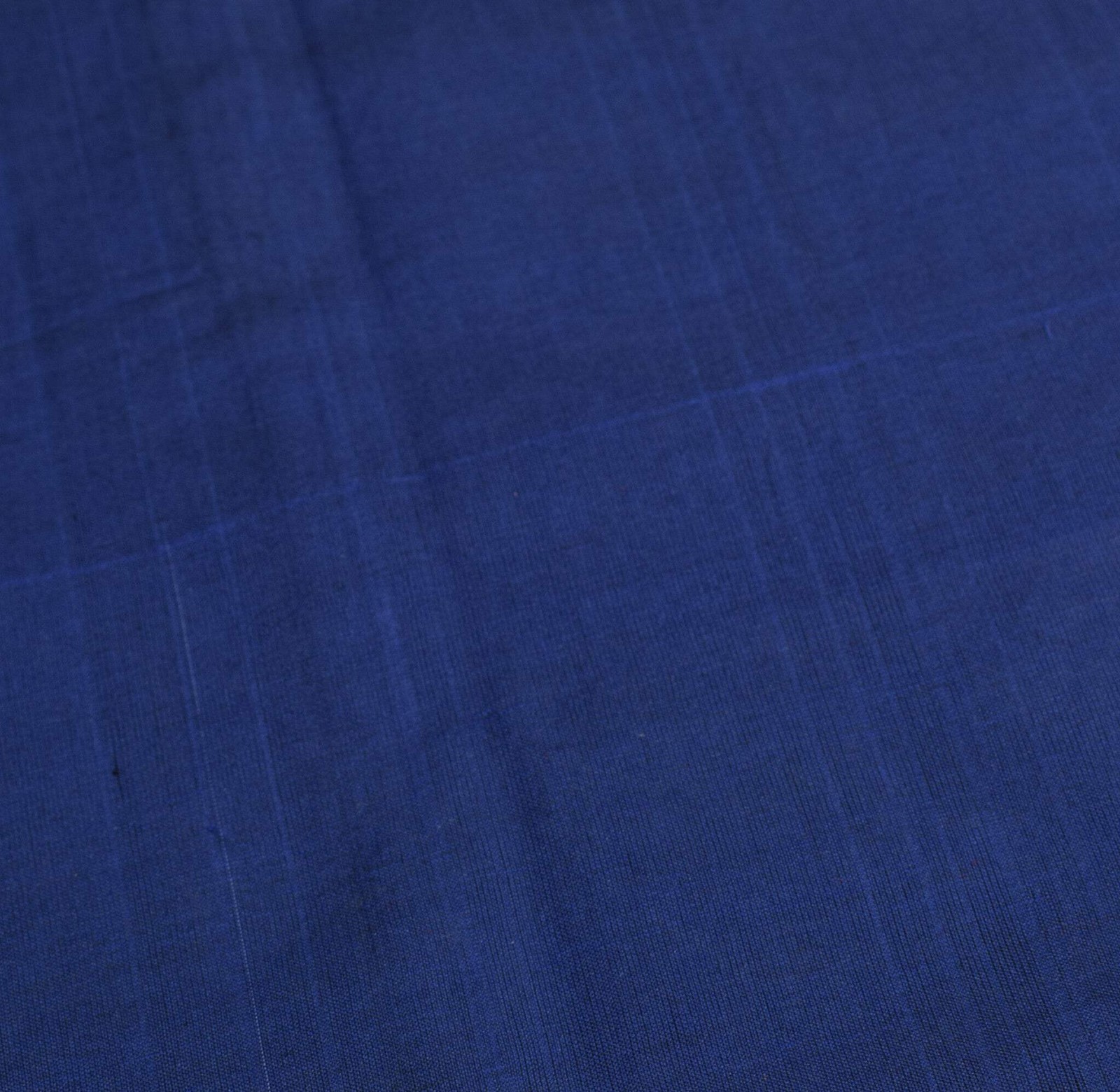 Sushila Vintage Blue Plain Saree Rudraksh Woven Pure Cotton Handloom Sari Fabric