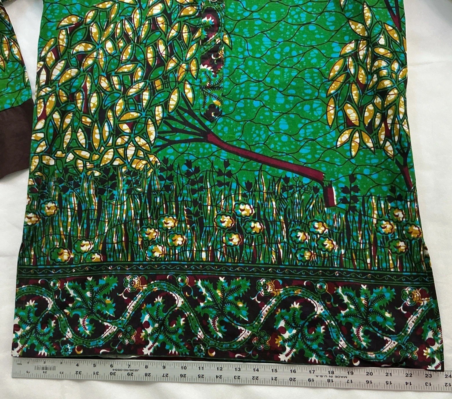 Veritable Wax Block Hitarget Shirt Tunic Abstract African Tribal Dashiki Print L