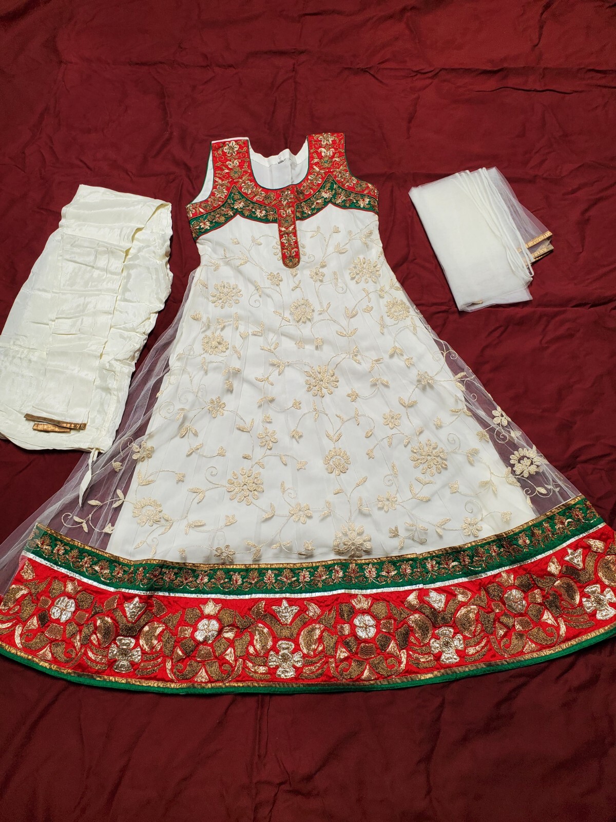 Indian Pakistani anarkali suit with free earrings