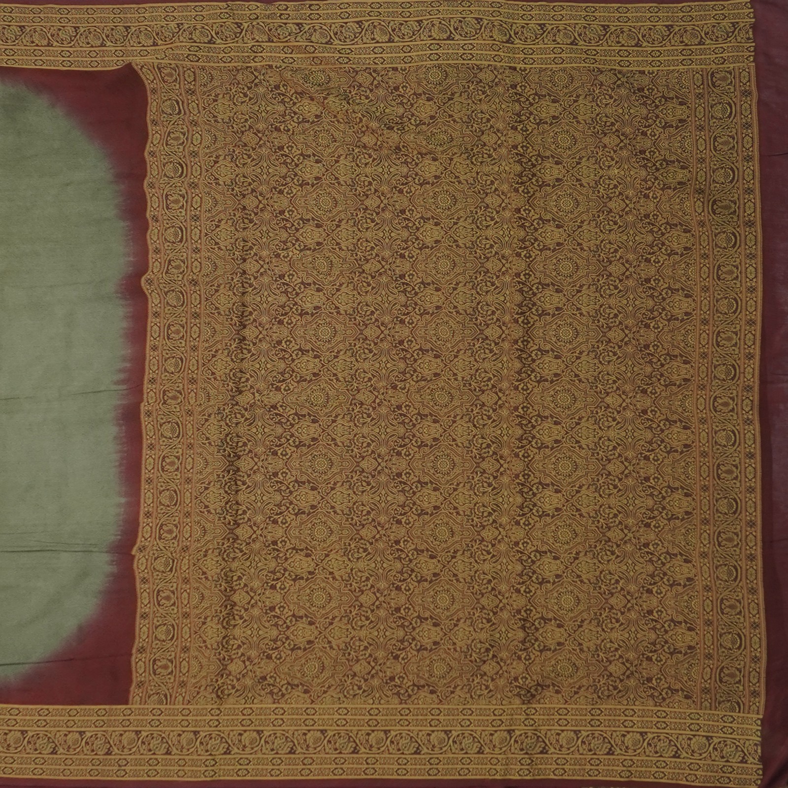 Vintage Gray Sarees 100% Pure Crepe Silk Woven Indian Sari 5YD Soft Craft Fabric