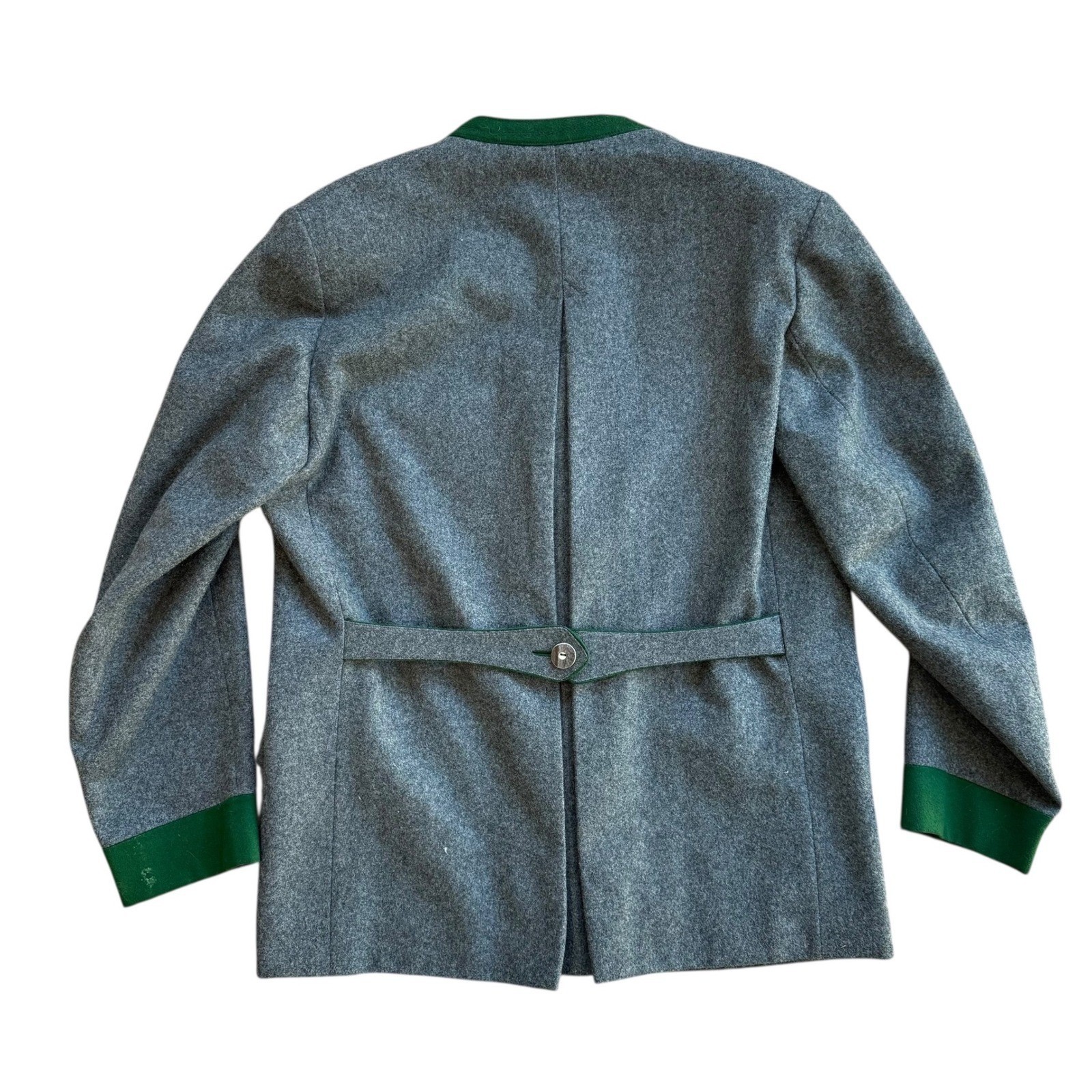 Loden Plankl Men Traditional Jacket Grey Wool Blend Made in Western Germany 46