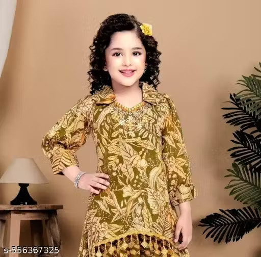 GIRLS KURTI & DHOTI PANT AND DUPATTA SET , TRENDY GIRLS TOP AND BALLOON PANT